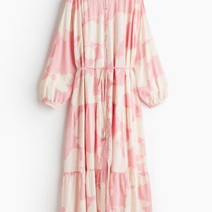 Flowy Pink and White Maxi Dress